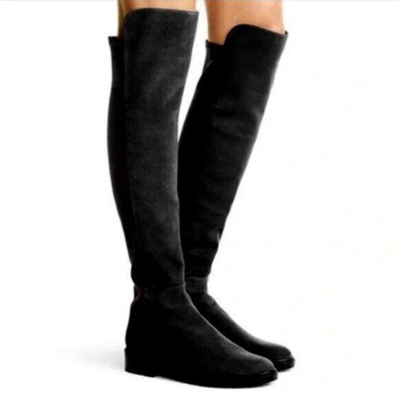 Stuart Weitzman 5050 Boot - Black Suede / Size 9.5 M / Excellent Condition - Picture 1 of 12